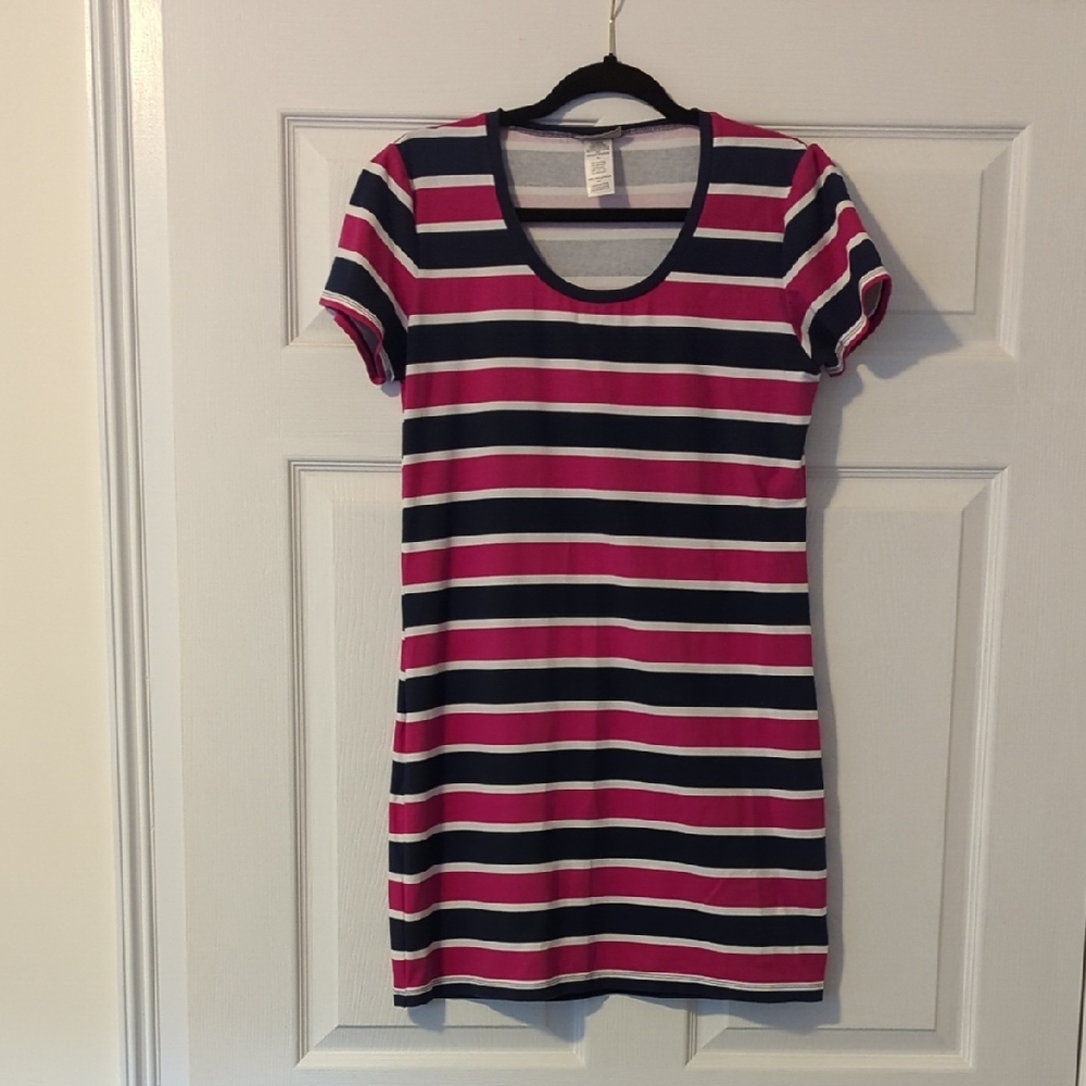 Tommy Bahama Pink and Navy Striped Dress